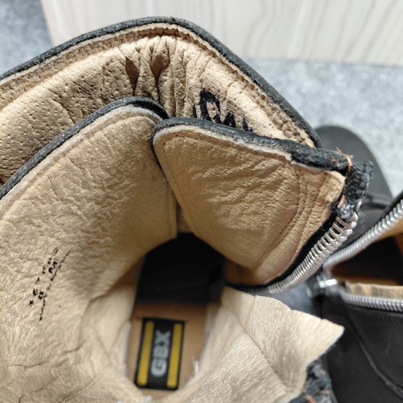 VTG 90s GBX Leather Boots Buckles SZ 8 Combat Moto Biker Punk Goth Emo Grunge - Picture 16 of 16